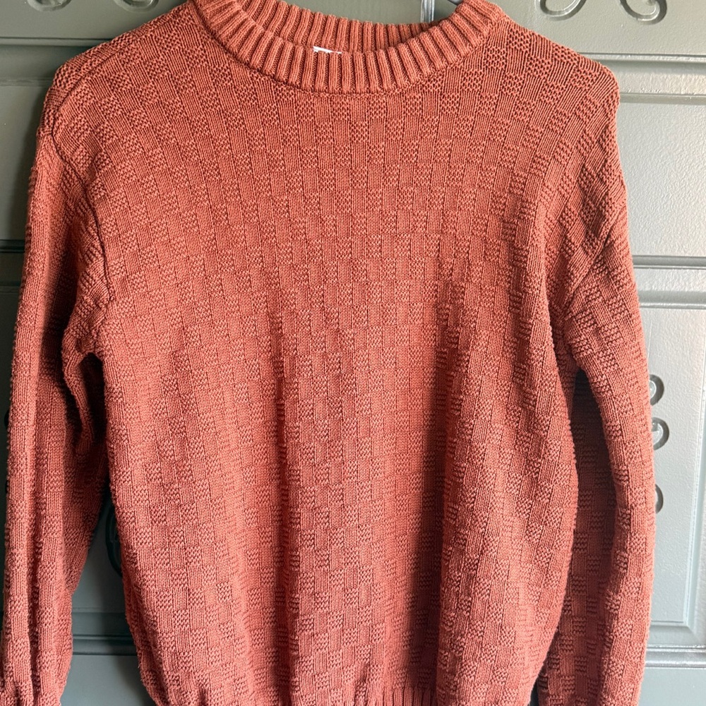 Boys Organic Cotton LC Lauren Conrad Kids textured Sweater in Rust brown